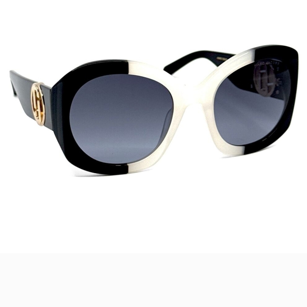 Marc Jacobs Black and White Sunglasses with Gold Accent